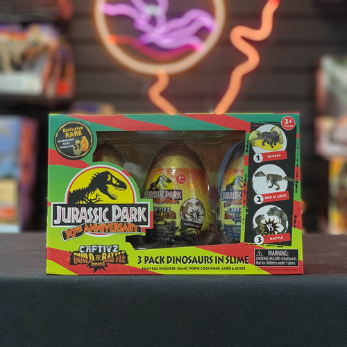 Jurassic Park Huevo Sorpresa 3 Pack 30th Aniverario Captivz 