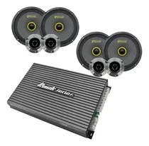 Comprar Paquete Amplificador 4can+2 Sets De Medios 6.5 Reactive Bass