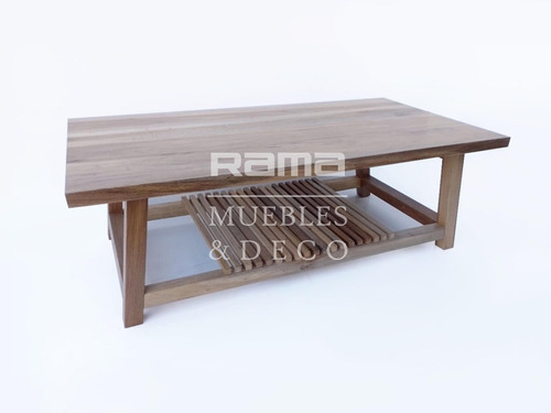 Mesa Ratona En Madera Petiribí Con Base De Varillas.