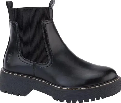 Botas Negras Calceta Calcetin Resorte Tacon 4 Cm 5246801 Meses