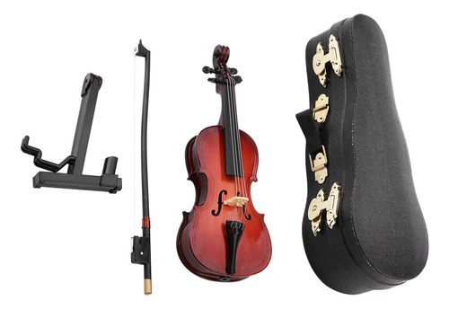 Violín En Miniatura Modelo Mini Violín De Madera Con Soporte