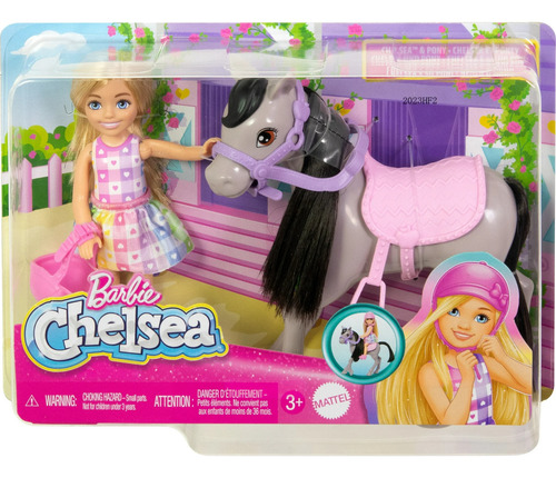 Conjunto De Juguete De Barbie Chelsea Y Caballo W.