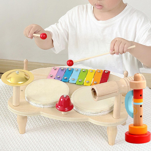 Juego De Batería Para Bebé, Xilófono, Kits De Música