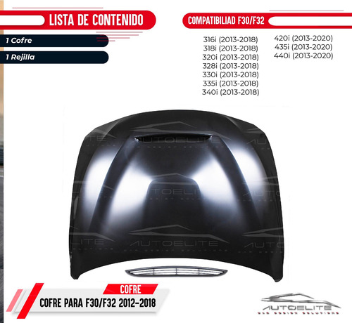 Imagen 9 de 11 de Cofre Bmw Serie 3 4 F30 F32 Tipo M4 Gts Toma Aire 2013-2020