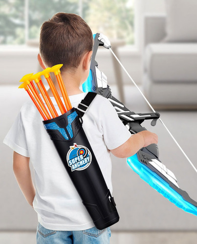 Juego Arquero Set Tiro Arco Con Aljaba 8 Flechas Diana