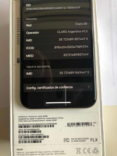 iPhone XS Gold 64gb Con Garantía Hasta Febrero 2021