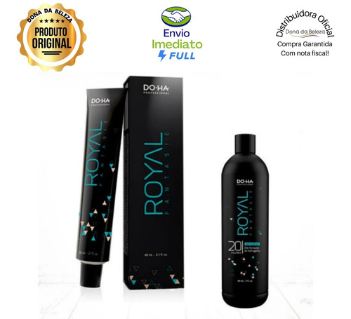 Imagem 1 de 3 de Coloração Doha Royal Fantasie Ganhe Ox 20vol. 90ml