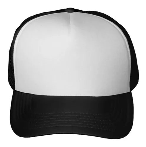 Gorra Trucker Negra Frente Negro de 5 Gajos