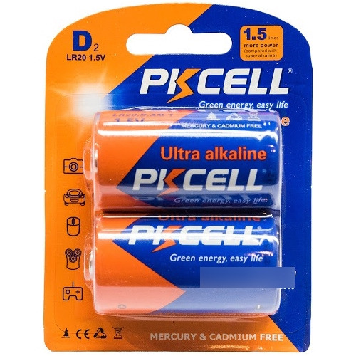 Bateria Pkcell D Ultra Alkalina Blister 2 Unidades