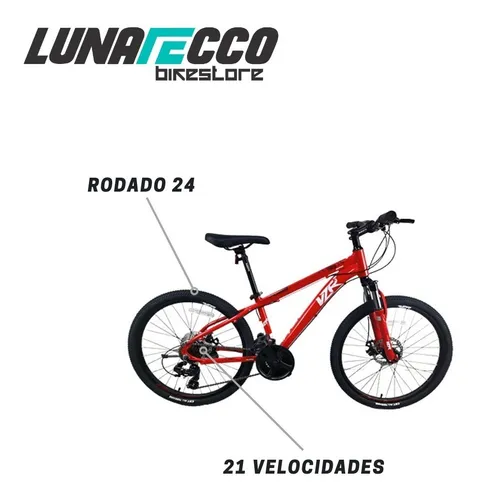 Bicicleta Infantil R24 Monta a Mtb Aluminio Freno De Disco