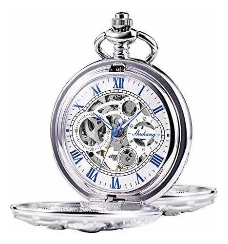 Treeweto Reloj De Bolsillo Mec nico Dream Dragon Skeleton H
