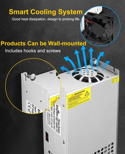 Conversor De Fonte De Alimentação Eagwell 12v 1000w Ac Para
