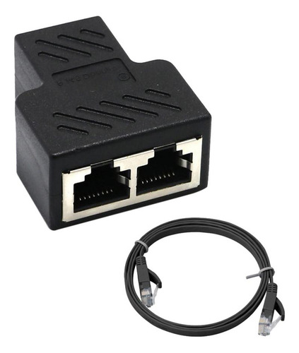 Adaptador Divisor De Plugue Rj45 De Rede Ethernet De 1 Para