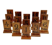 Comprar Pack 12 Números Mesa Boda Salón Decoración Madera Rústico