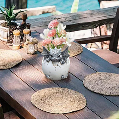 Linda Mini Plantador De Animales Decoración Resina En Forma