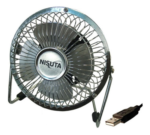 Ventilador Usb Metalico Mini Silencioso Portatil Apto 220v