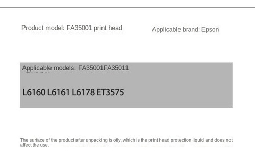 Cabezal De Impresión Negro Para Epson Fa35001 L6160 L6161