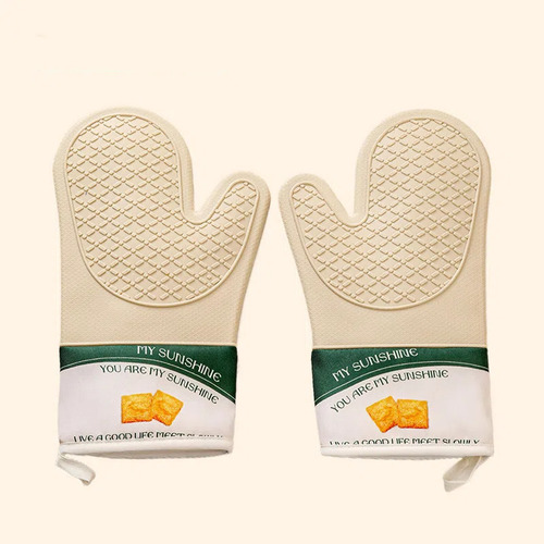 1 Par De Guantes Sencillos Con Estampado De Flores Resistent