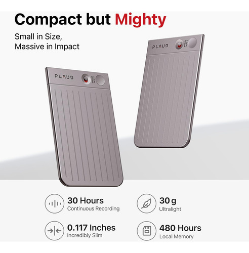Grabadora De Voz Ai Plaud Note Con Funda, 64 Gb De Memoria,