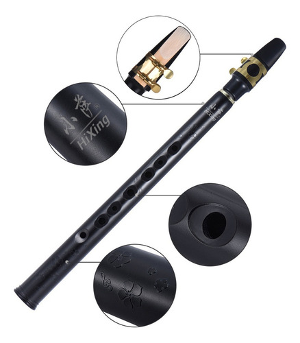Minhixing Pocket Bb Saxofone Sax Abs Com Boquilhas Alto