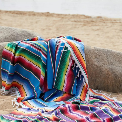 Cobertor Mexicano Sarape, Tapete De Piquenique, Toalha De Me