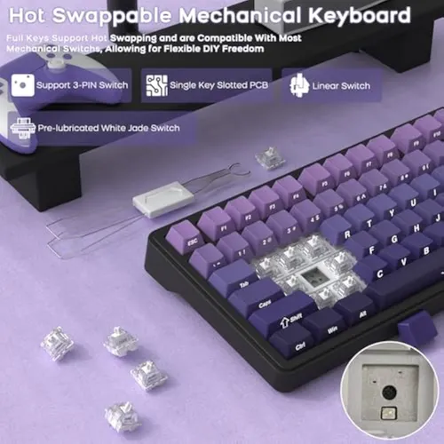 Teclado Mecánico Inalámbrico Para Juegos Attack Shark X85 Rg