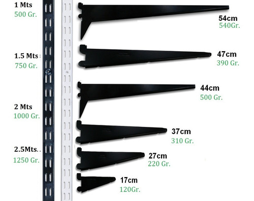 Riel Para Mensula - 1 Mt - Compatible C/ Rapi-estant