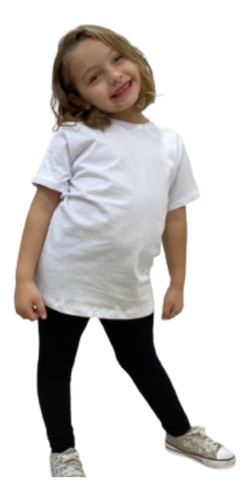 Remera Niños Escolar Blanca Algodón Lisa Talle 4 Al 16