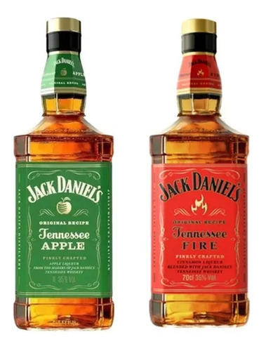 Combo Whisky Jack Daniles Fire / Apple X1000cc