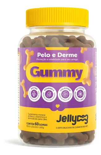 Gummy Dermatológico Diminui Coceira Lambeduras Queda De Pelo