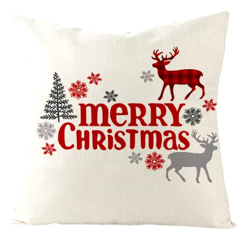 Kit 3pz Funda De Almohada Para Decoración De Navidad 45x45