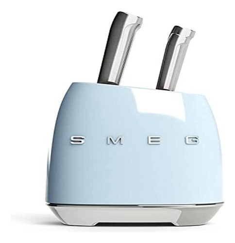 Smeg Juego De Cuchillos De Acero Inoxidable Azul Pastel