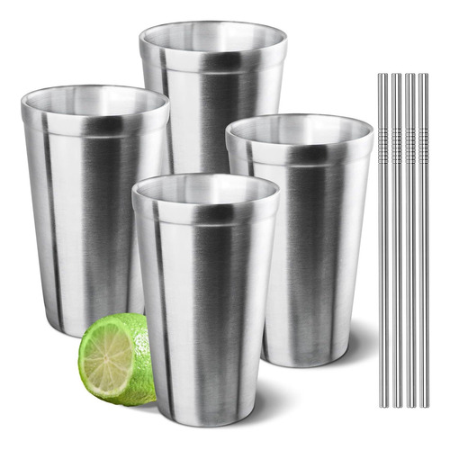Tazas De Acero Inoxidable De Linall, 18 Oz Shatterproof Port