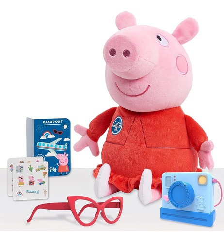 Peppa La Cerdita Con Camara Gafas Peluche Peppa Pig Tourist 