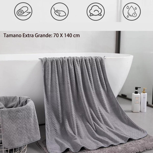 R, Toallas Baño Completas, 3 Unidades, Grandes, 70 X 140 Cm
