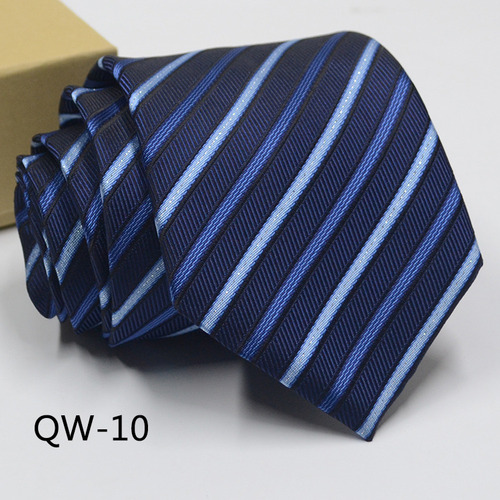 Corbata Casual De Negocios De Jacquard A Rayas Para Hombre 1