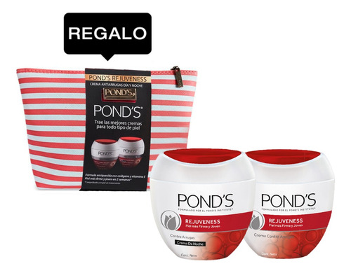 Ponds Pack Crema Rejuveness Anti Edad Dia Y Noche + Neceser