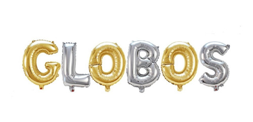 Globo En Letras Metálicas De 40cm 