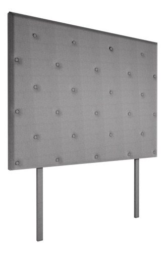 Cabecera De Recamara Quintana Tapiz King Size Color Gris Oscuro