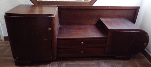 Mueble Antiguo De Madera - Toilette- Cajoneras Y 2 Puertas