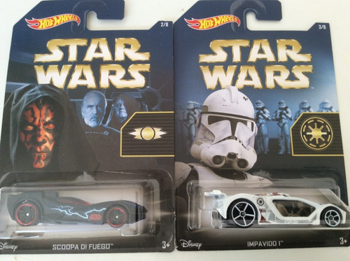 Darth Maul Y Clone Trooper - Vehiculos Star Wars Hotwheels (Usado)