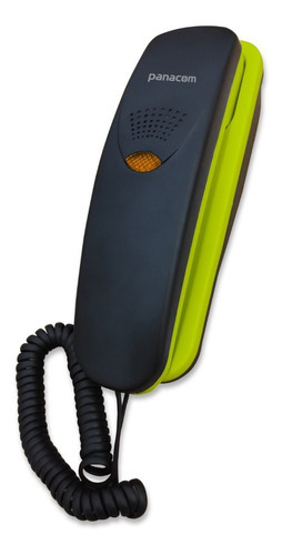 Telefono Fijo Mesa Pared Central Redial Panacom Ult Modelo Color Negro Con Verde