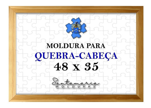 Moldura 48x35 P/ Quebra Cabeça Grow 500 Peças Puzzle Pinus