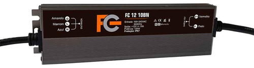 Fonte Blindada Fc Fontes 12v 10a 120w Ip67 Fc1210bn