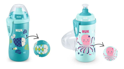 Imagen 1 de 6 de Hermoso Vaso Deportivo Nuk Junior Cup 300ml Cambia De Color