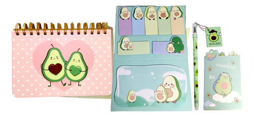 Pack Avocado (palta) Papelería