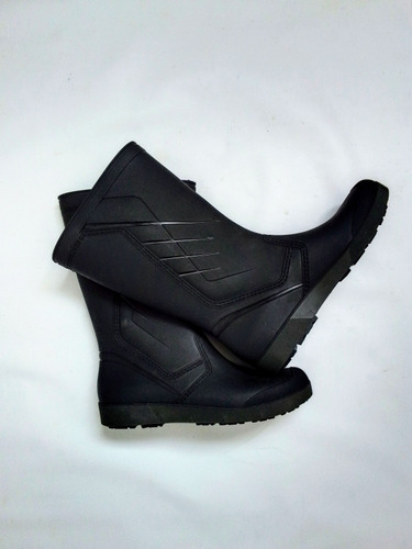 Botas Altas De Caucho Negro Para Hombre, Hechas En Italia.