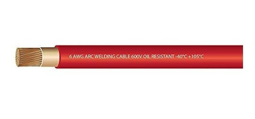 Cee 6 Gauge Prima Extra Flexible Cable De Soldadura 600 Volt