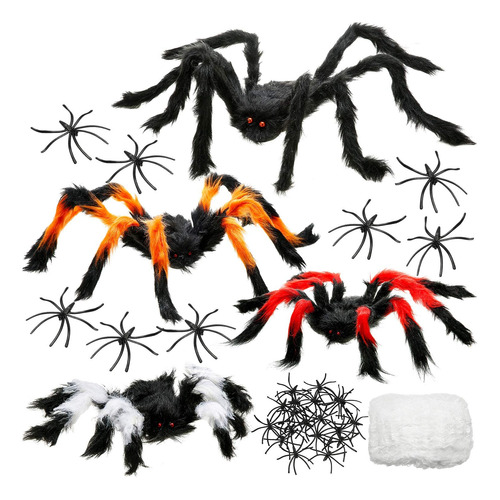 Decoraciones De Araña De Halloween Juego De Tela De Ar...