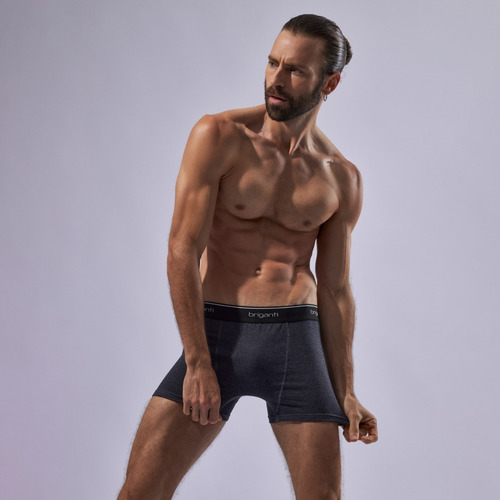 Imagen 5 de 10 de Boxer Hombre Algodón Briganti Pack X3 Calzoncillos Hxim09529